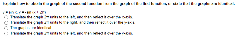 Solved Explain how to obtain the graph of the second | Chegg.com