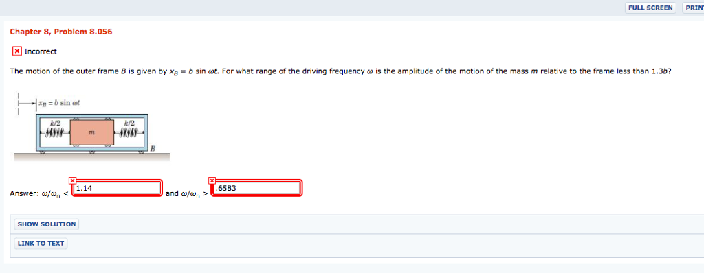 Solved FULL SCREEN PRIN Chapter 8, Problem 8.056 Incorrect | Chegg.com