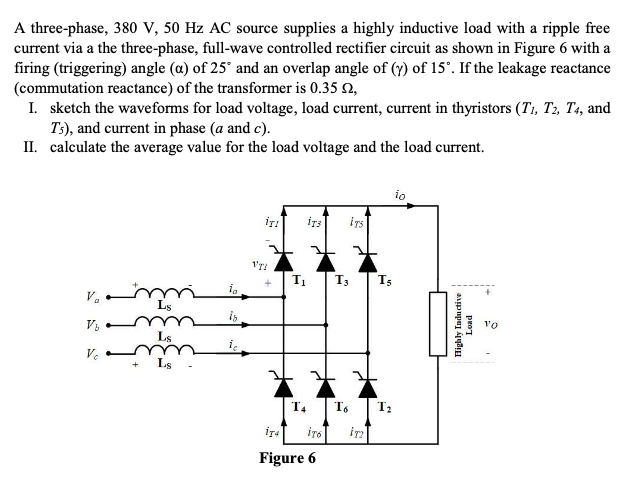 Solved A three-phase, 380 V, 50 Hz AC source supplies a | Chegg.com
