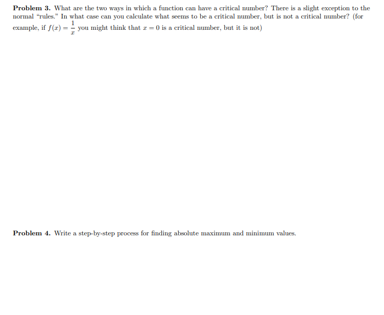 Solved Problem 3. What are the two ways in which a function | Chegg.com