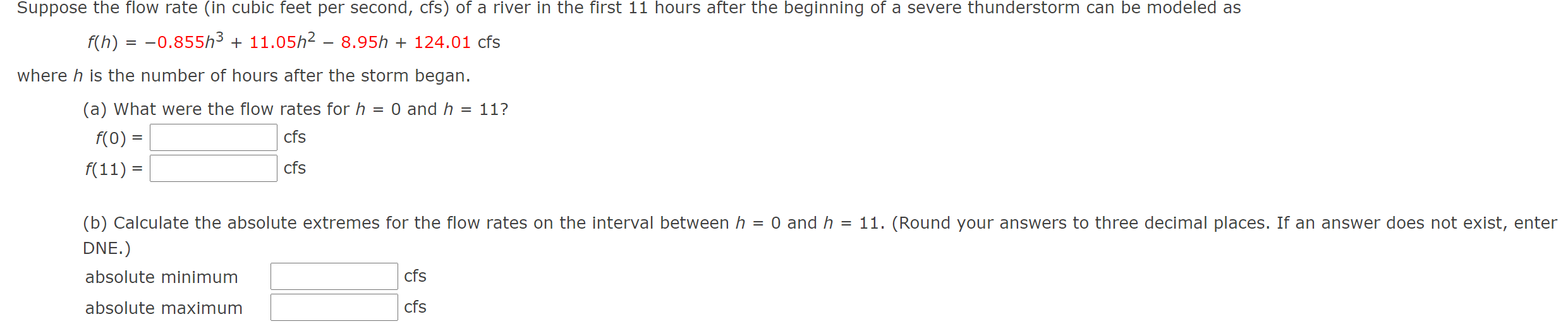 Solved + Suppose the flow rate (in cubic feet per second, | Chegg.com