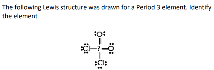 Solved The following Lewis structure was drawn for a Period | Chegg.com