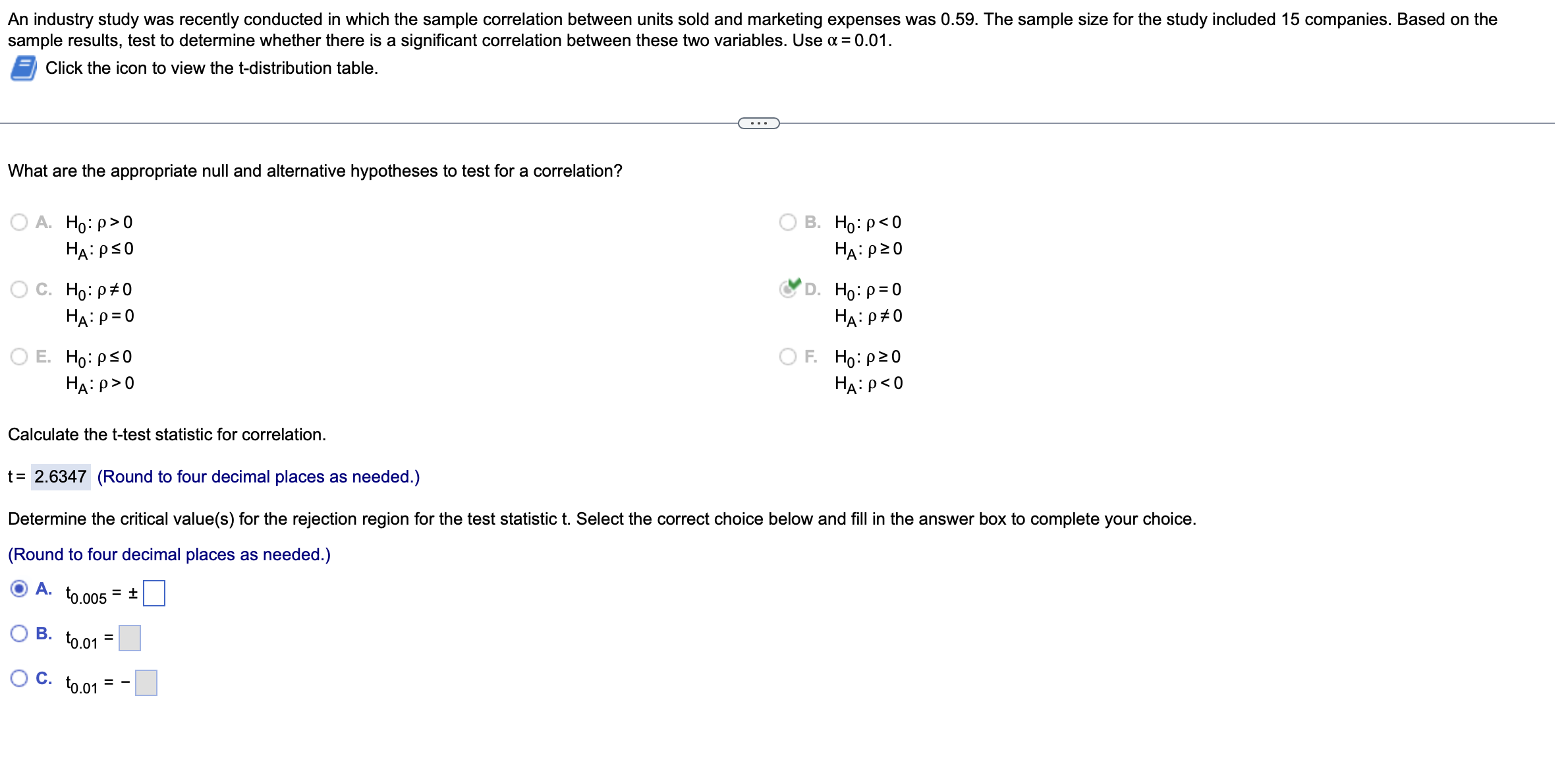 Solved Sample Results Test To Determine Whether There Is A Chegg