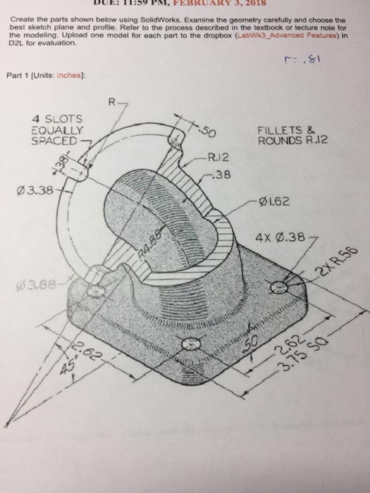 Solved I need help doing the swept feature on this part in | Chegg.com