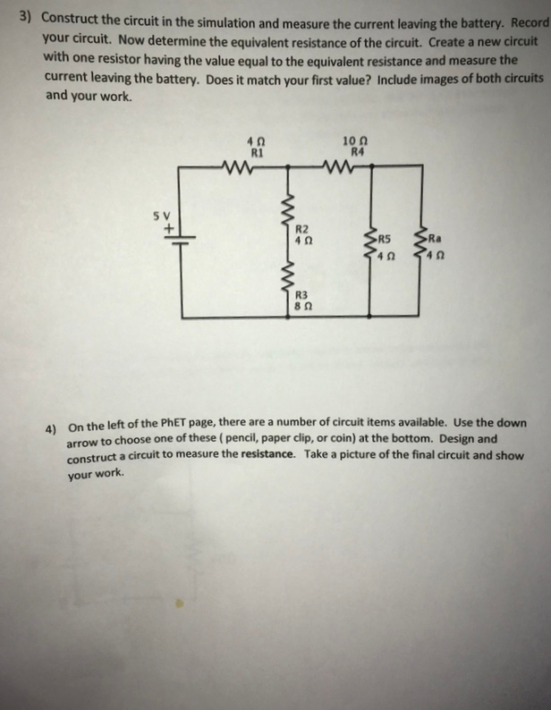 Solved $ Basic Resistor Circuits (Part B) 1) Given The | Chegg.com