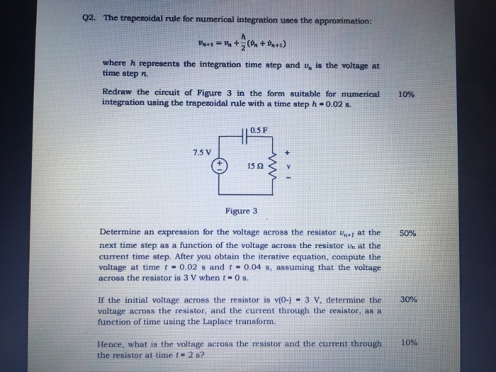 Solved Q2- The Trapezoidal Rule For Numerical Integration | Chegg.com