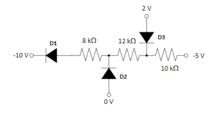 Solved Use the CVD model with VON = 0.6 V. Find the d.c. | Chegg.com