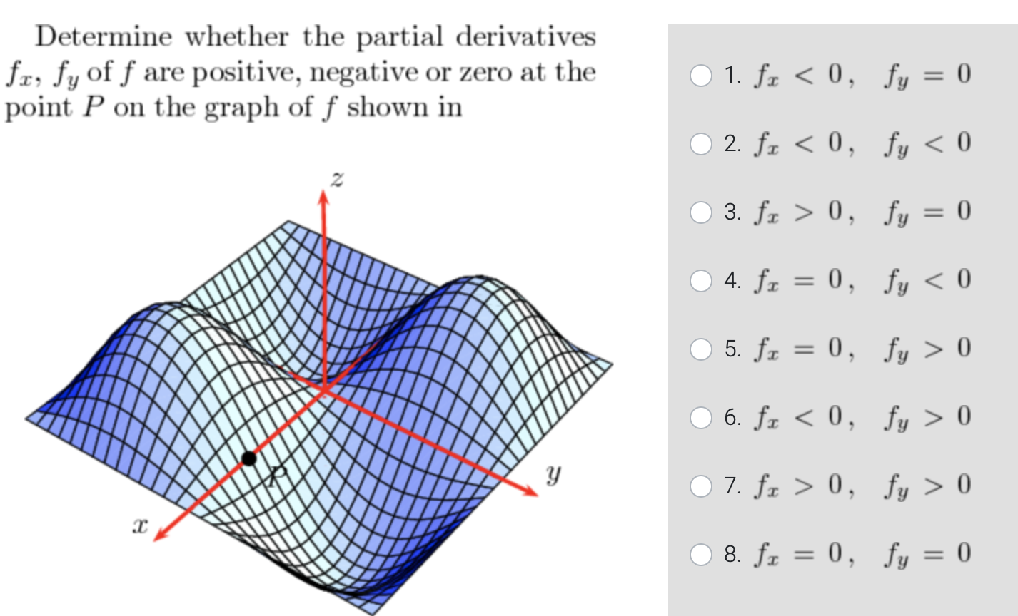 Solved Determine Whether The Partial Derivatives Fx Fy O Chegg Com