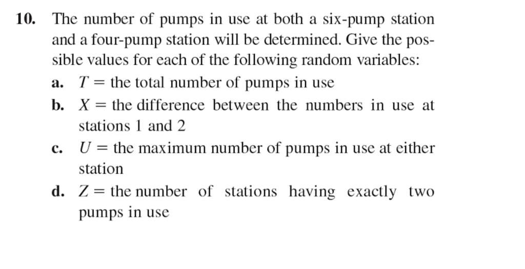 The number of pumps in use at both a sixpump station