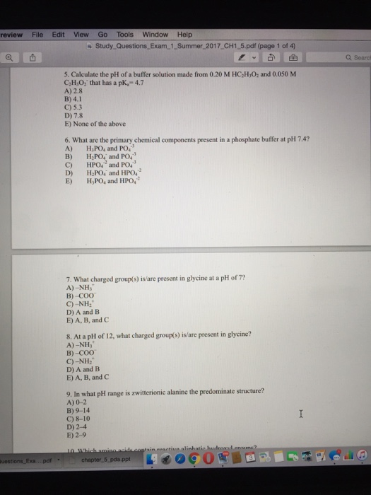 Solved Calculate the pH of a buffer solution made from 0.20 | Chegg.com