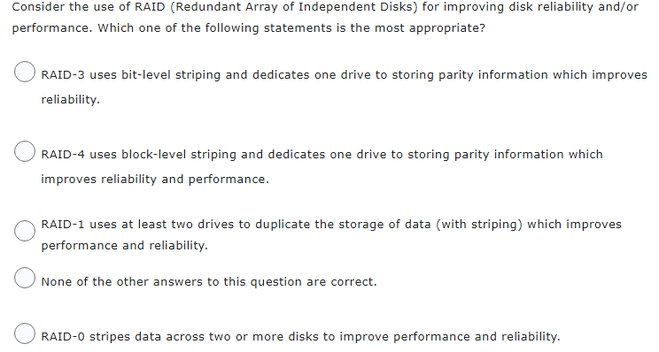 What is RAID 3 (redundant array of independent disks