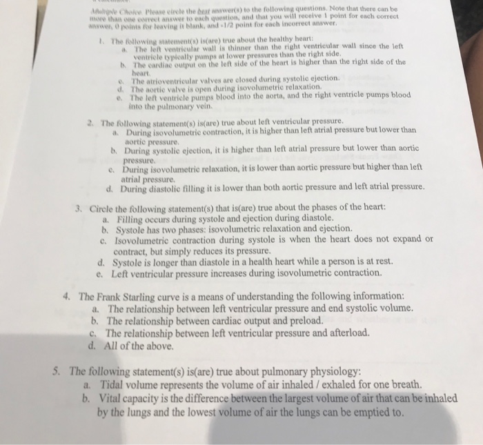 Solved e Ohoe Please eirele the best answers) to the | Chegg.com