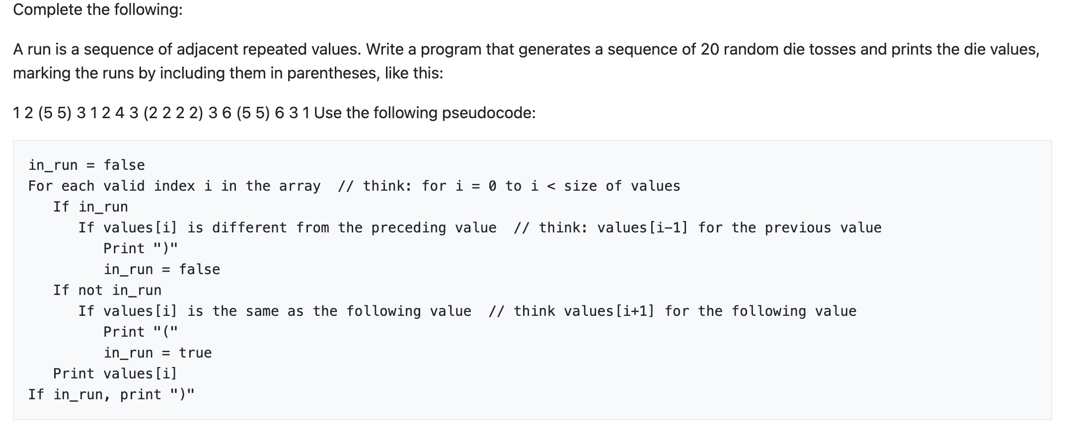 Solved Complete the following: A run is a sequence of | Chegg.com