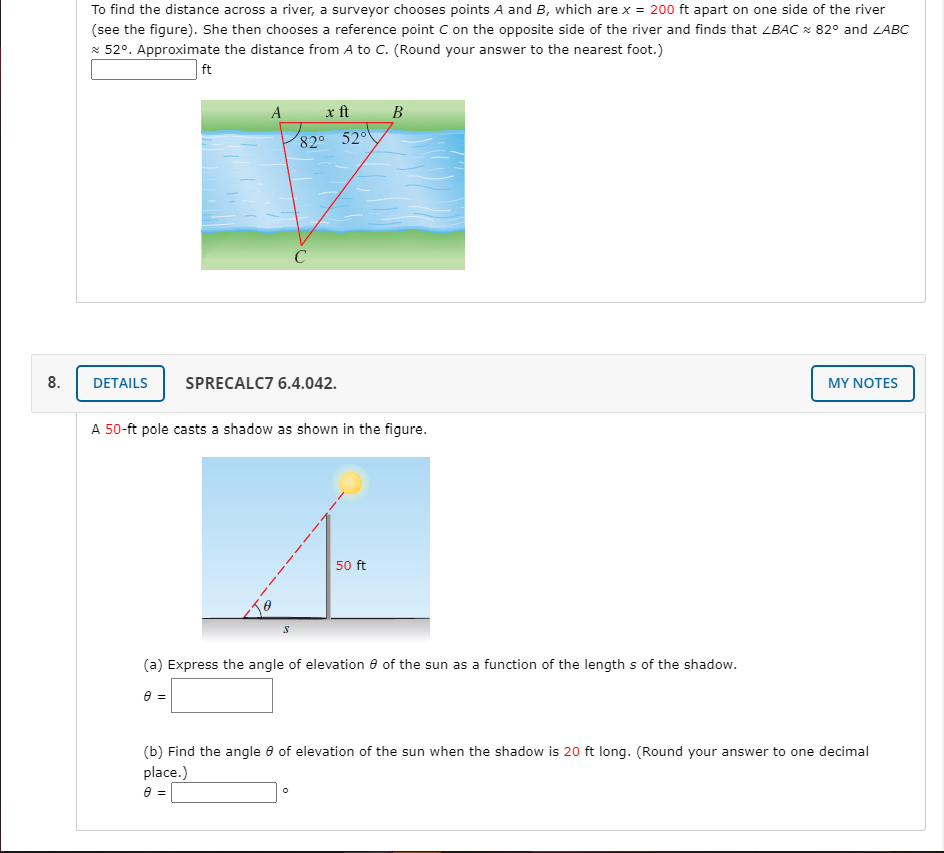 Solved To find the distance across a river, a surveyor | Chegg.com
