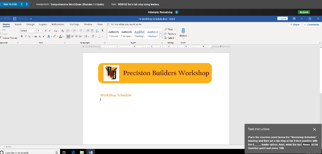 Solved place the insertion point below the workshop chegg