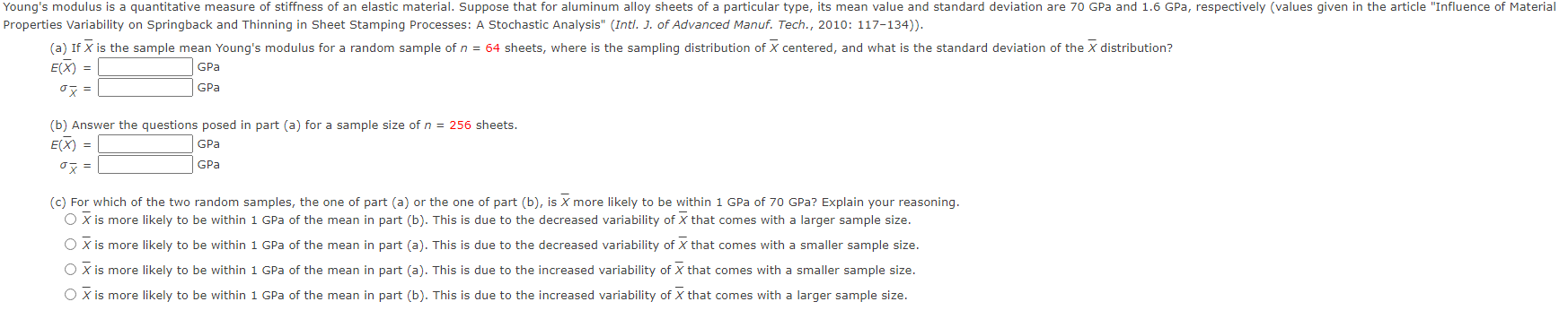 Solved Properties Variability on Springback and Thinning in | Chegg.com