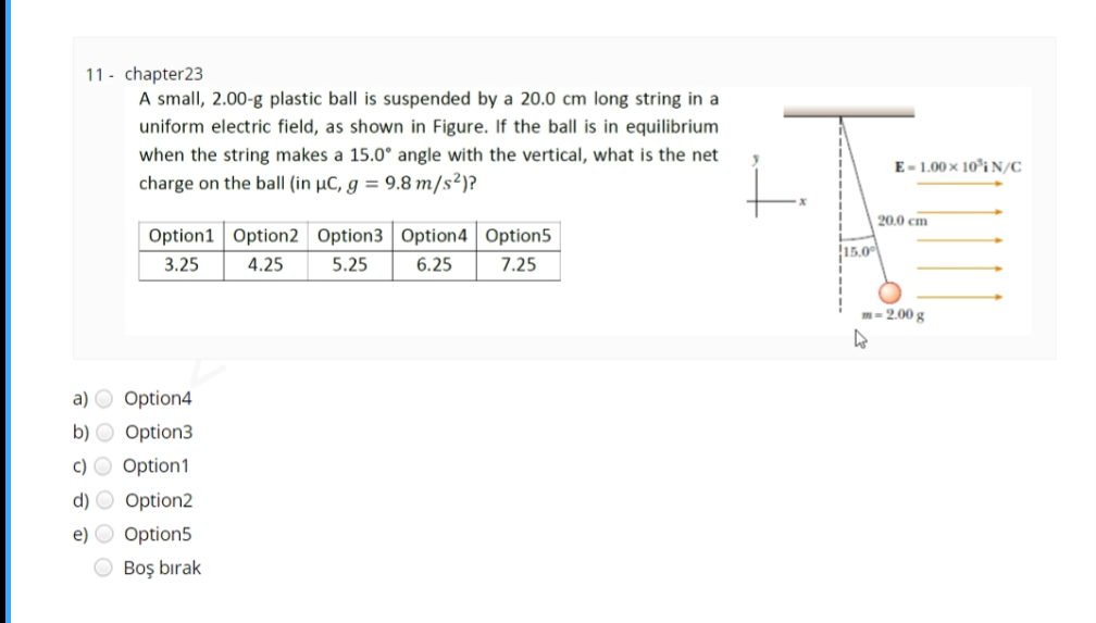 Solved - chapter23 A small, 2.00-g plastic ball is suspended | Chegg.com