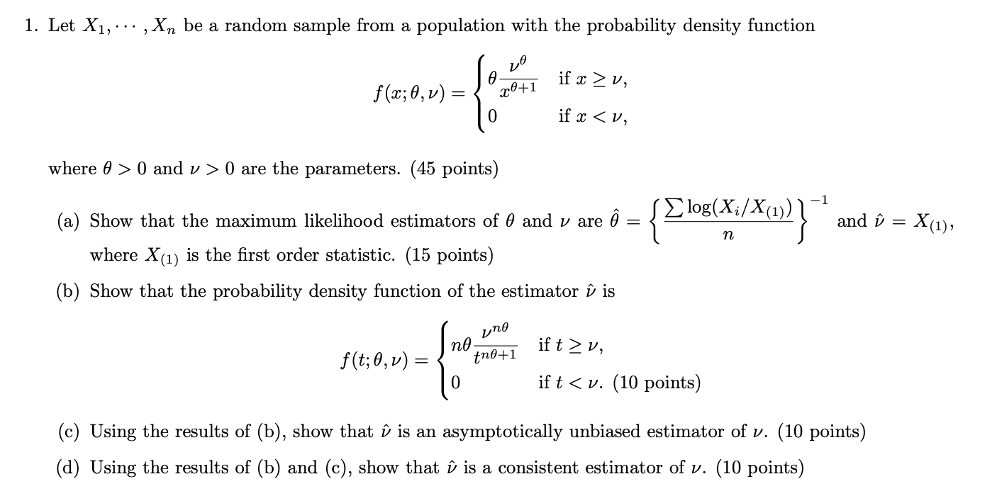 Solved 1 Let X1 Be A Random Sample From A Popu Chegg Com