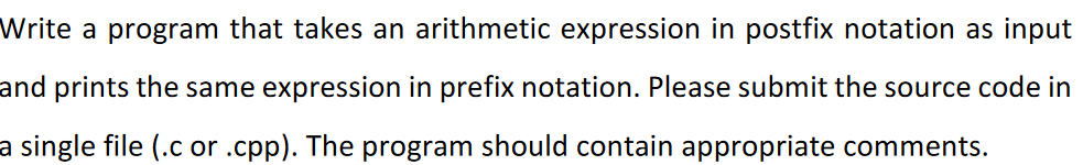 Solved Write a program that takes an arithmetic expression | Chegg.com