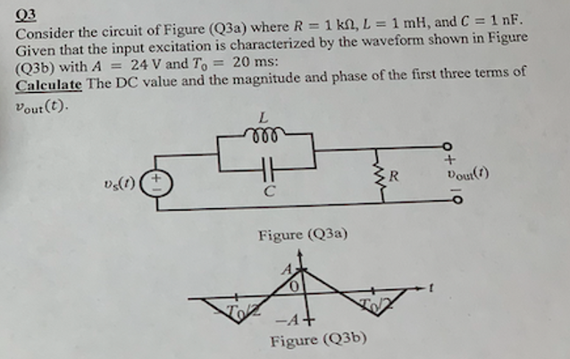 Solved Q3 Consider the circuit of Figure (Q3a) where R = 1 | Chegg.com