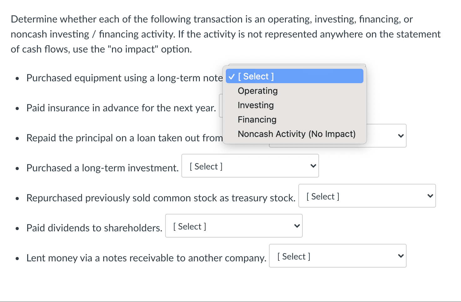 Solved Determine whether each of the following transaction | Chegg.com