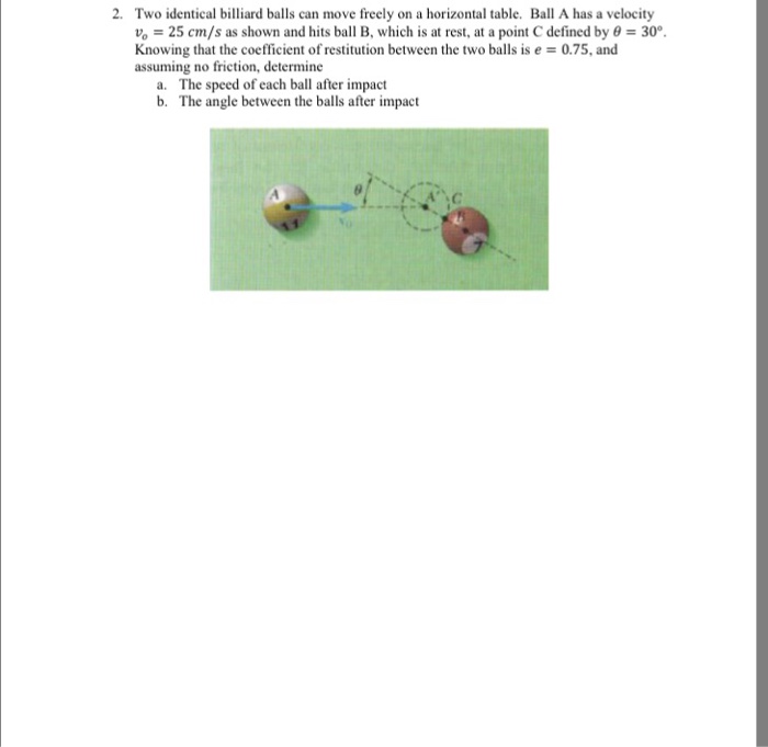 Solved Two identical billiard balls can move freely on a