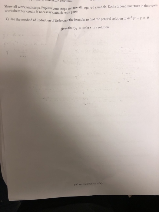 Solved T, calculato Show all work and steps. Explain your | Chegg.com