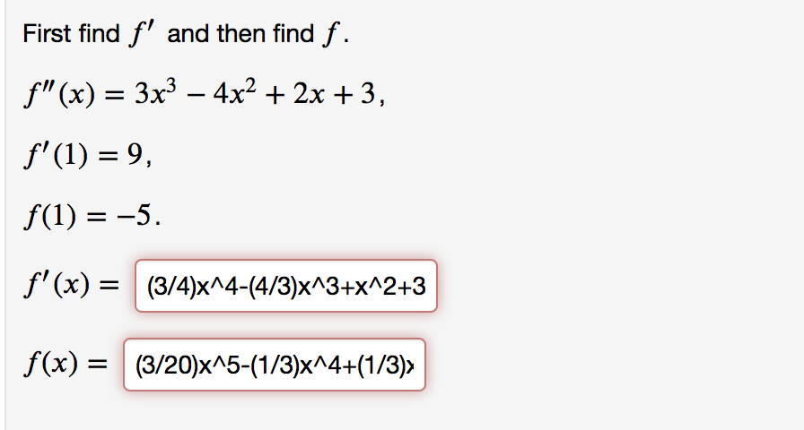 First Find F And Then Find F F X 3x3 4x2 2x Chegg Com