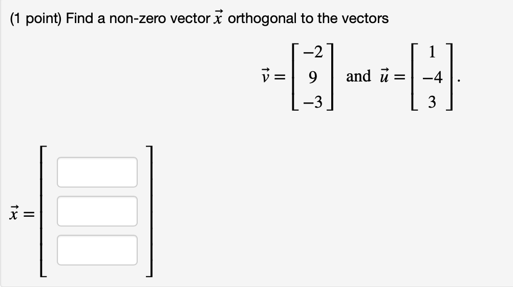 Solved Linear Algebra Vectors Practice Problem Please Chegg Com