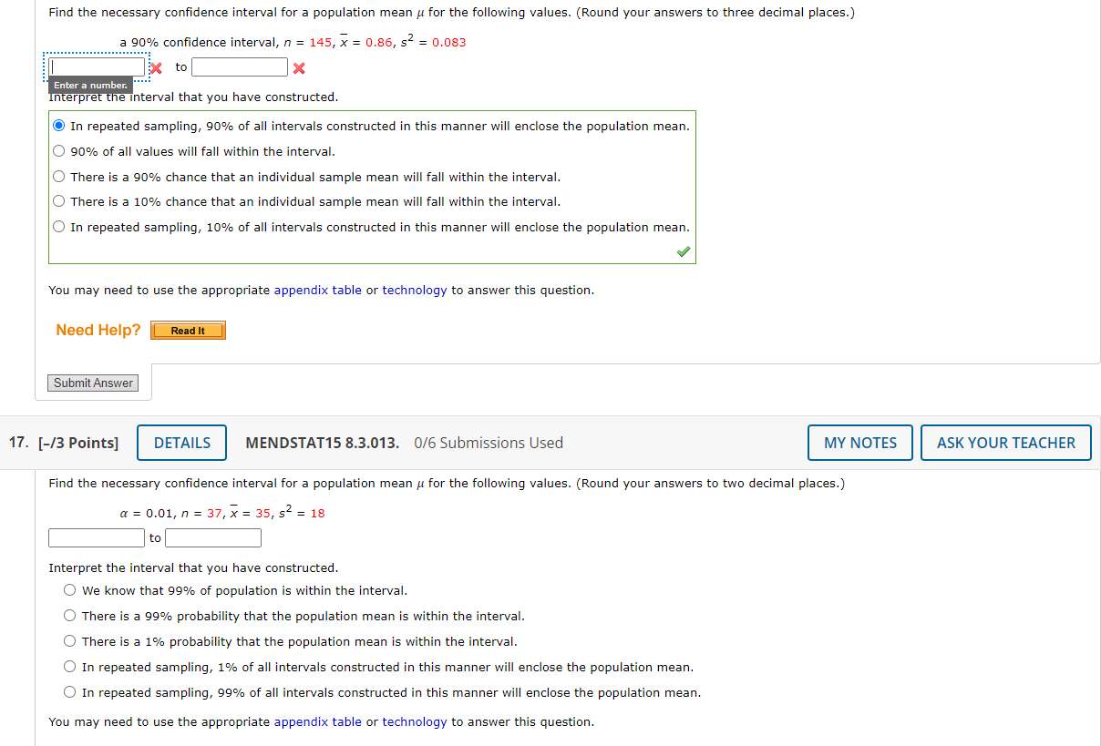 Solved Find the necessary confidence interval for a | Chegg.com