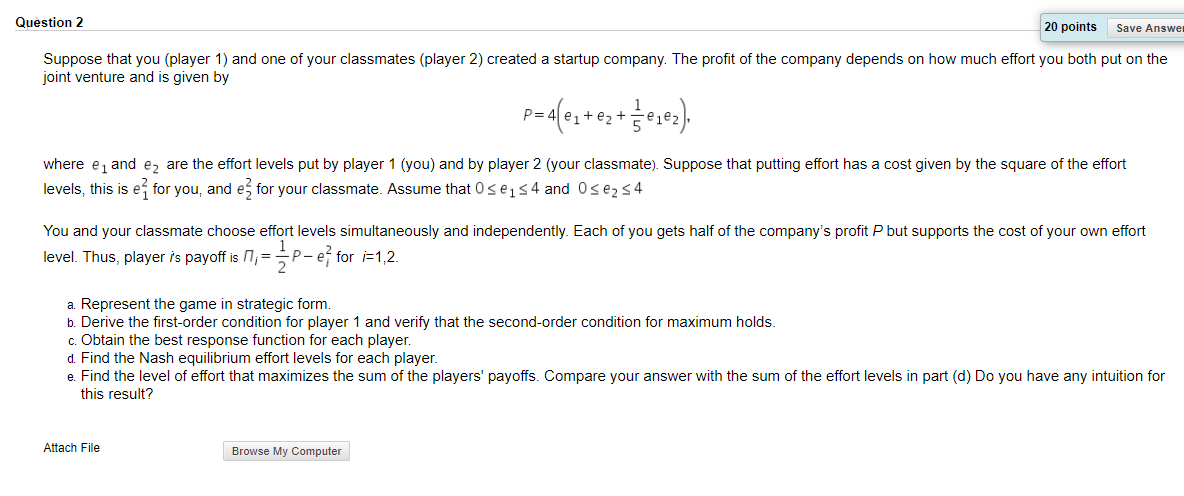 Question 2 20 points Save Answer Suppose that you | Chegg.com
