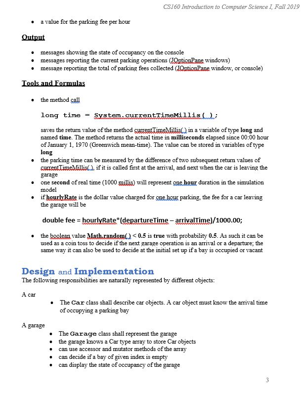 Project 4 Parking Management Due: 11:00 PM, 16th | Chegg.com