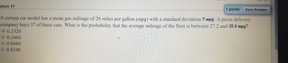 Solved estion 15 1 points Save Answer A recent study found | Chegg.com