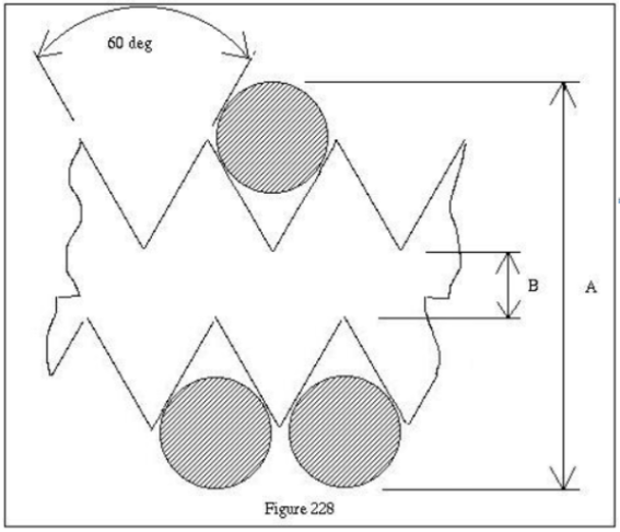 A 60deg screw thread is measured by placing a wire | Chegg.com