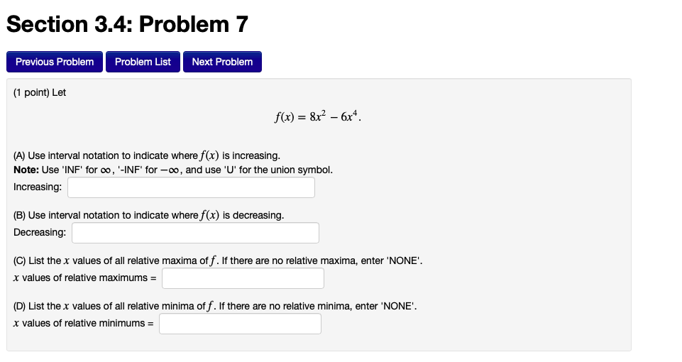 Solved Section 3.4: Problem 7 Previous Problem Problem List | Chegg.com