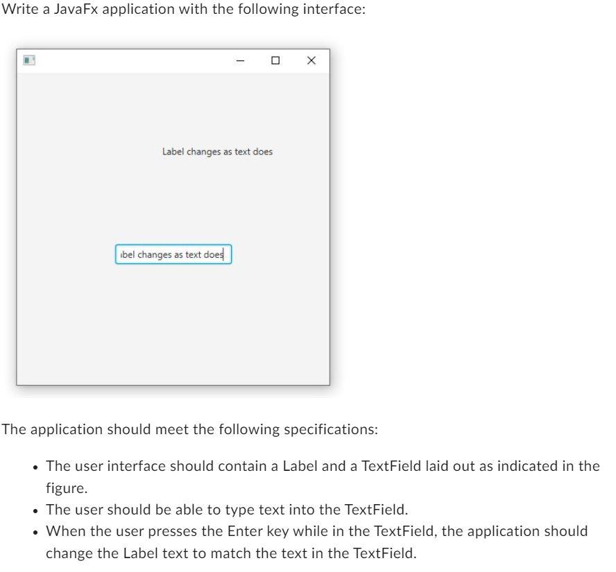 Solved Write A JavaFx Application With The Following | Chegg.com