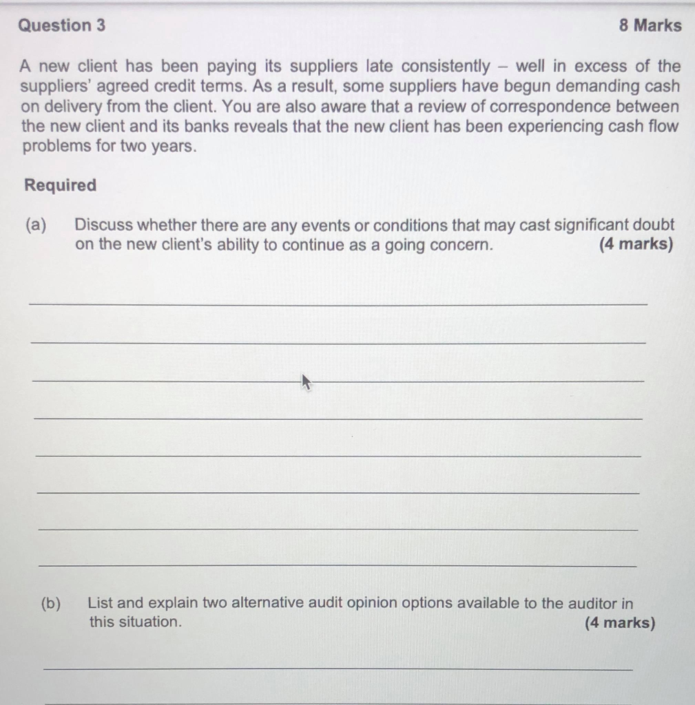 Solved Question 4 10 Marks For each of the following | Chegg.com