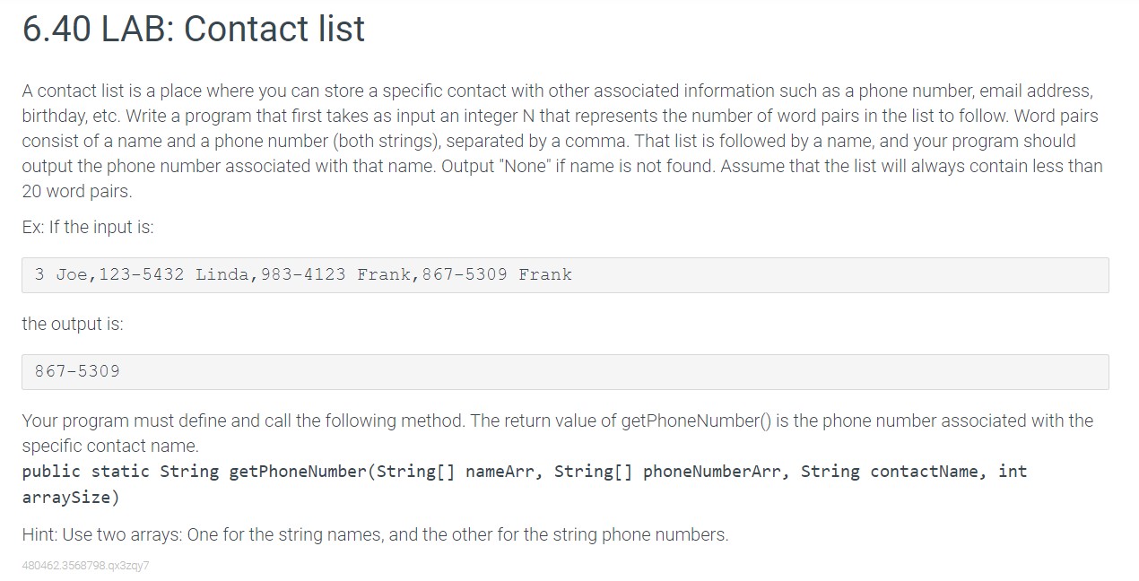 Solved A contact list is a place where you can store a | Chegg.com
