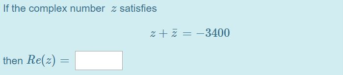 complex number z which satisfies