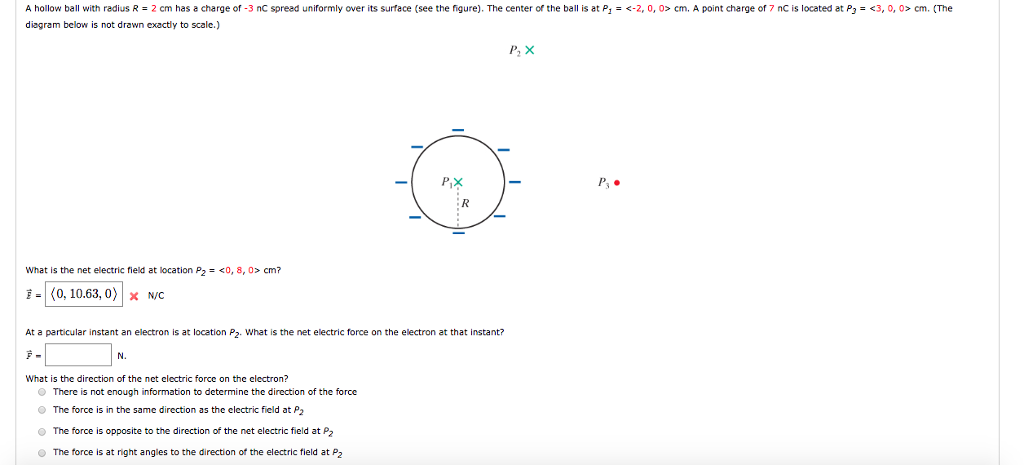 Solved A hollow ball with radius R 2 cm has a charge of-3 nC | Chegg.com