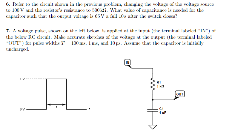 Solved 6. Refer to the circuit shown in the previous | Chegg.com