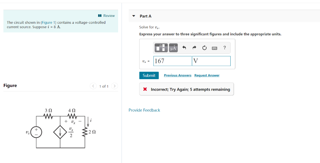 Solved Review Part A The circuit shown in (Figure 1) | Chegg.com