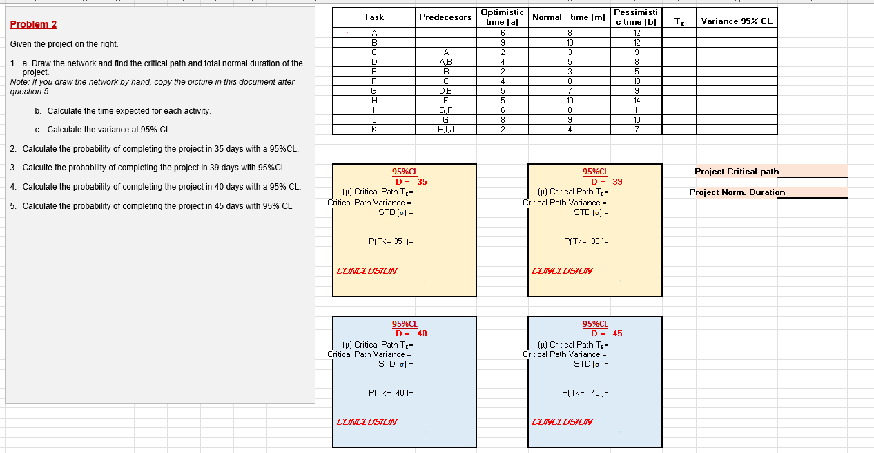 Given the project on the right. 1. a. Draw the | Chegg.com