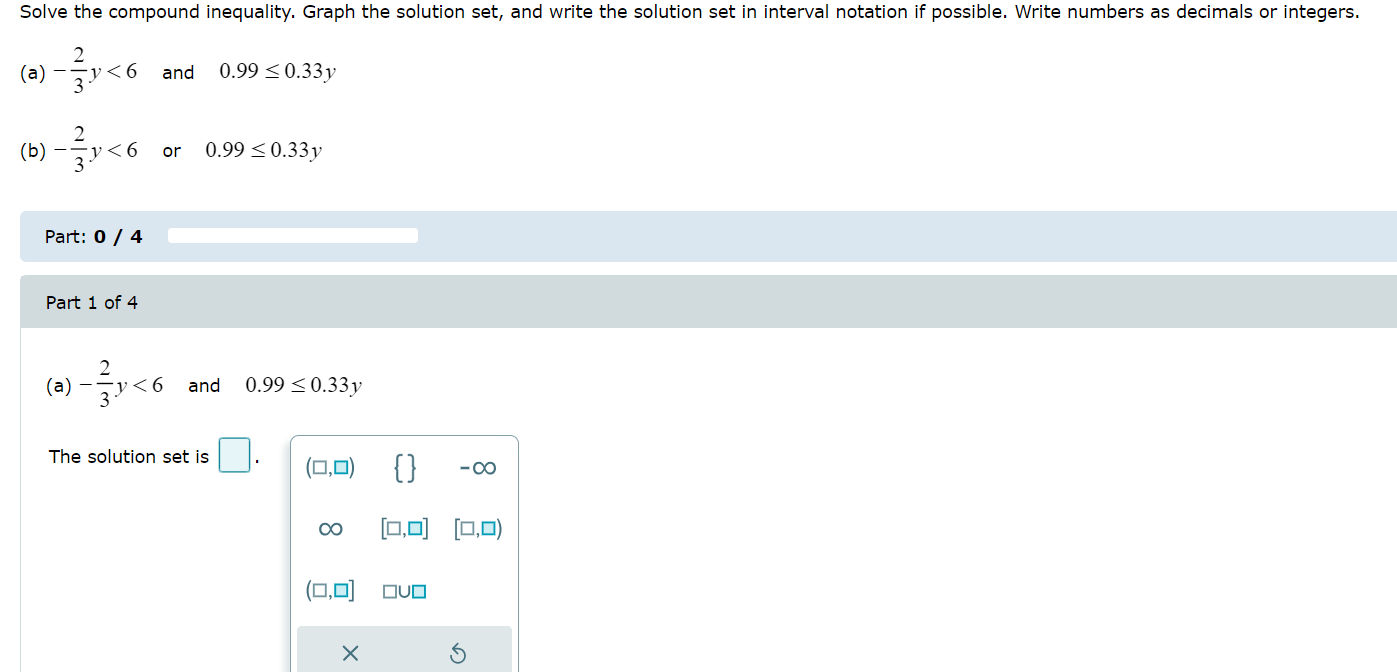 Solved Solve the compound inequality. Graph the solution | Chegg.com