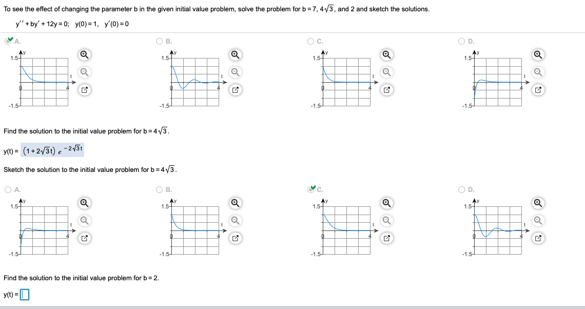 Solved To See The Effect Of Changing The Parameter B In The | Chegg.com