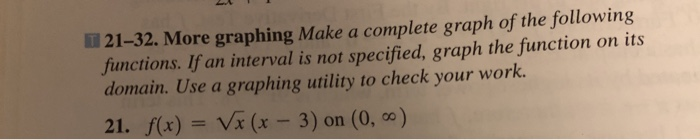 Solved 21-32. More graphing Make a complete graph of the | Chegg.com