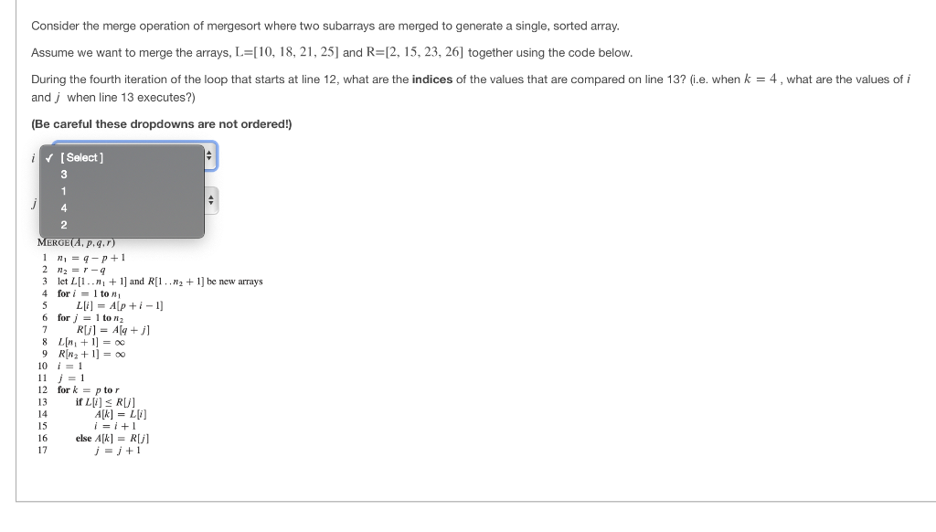 Solved Consider The Merge Operation Of Mergesort Where Two | Chegg.com