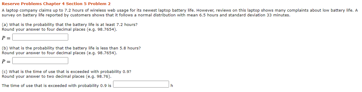 Solved Reserve Problems Chapter 4 Section 5 Problem 2 A | Chegg.com