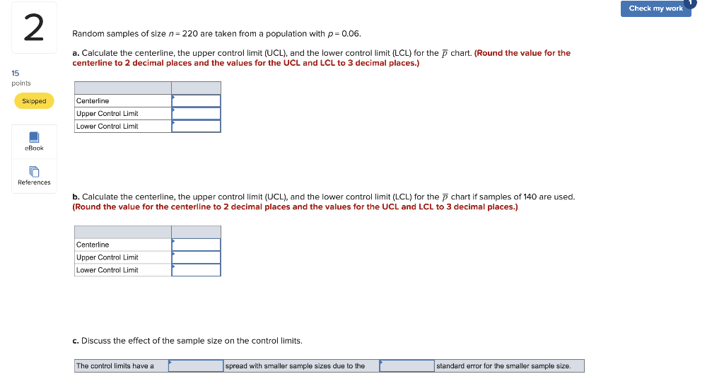 Solved Random samples of size n=220 are taken from a | Chegg.com