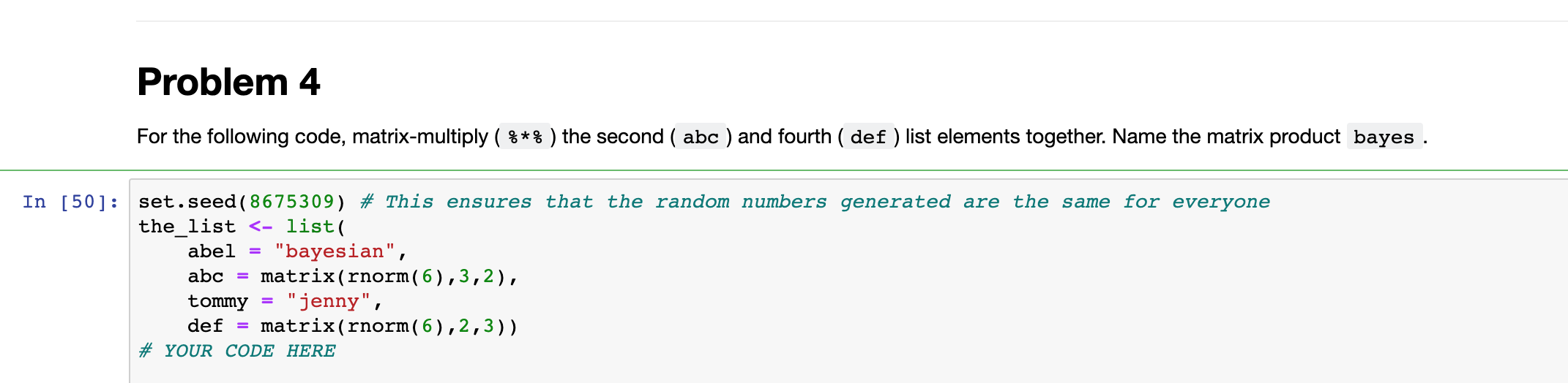 Solved Problem 4 For the following code, matrix-multiply ( | Chegg.com
